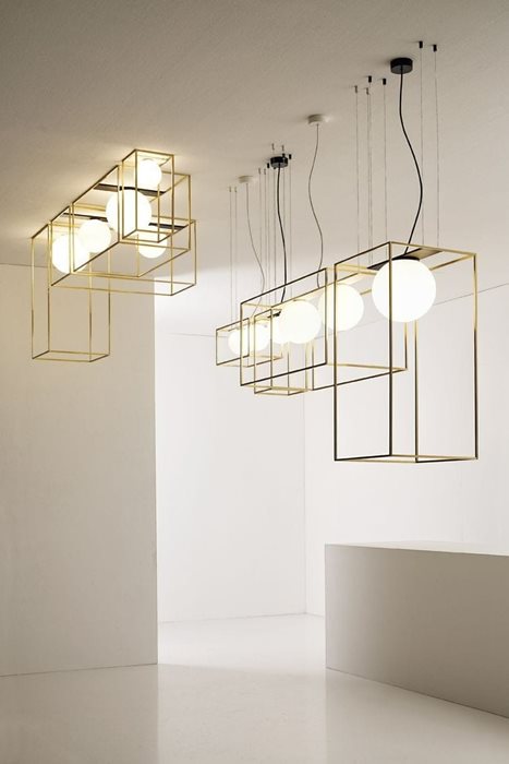 מנורת תלייה ונציה קוביות 160 ס"מ G9