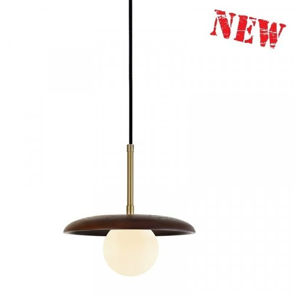 ארט מנורת תליה גיא כבל 3 מטר, עץ שחור