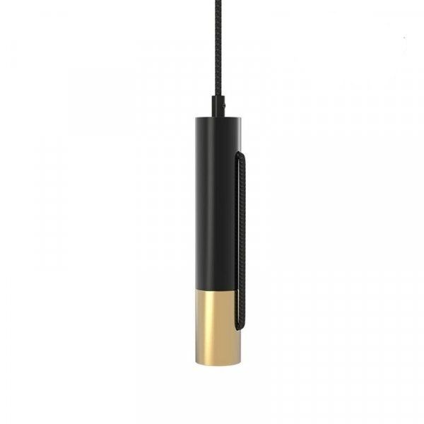 מנורת תלייה גיא צילנידר תלוי 3 מטר כבל בד, שחור-פליז