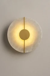 צמוד קיר זהב שיש ספרדי עגול 200D פס באמצע