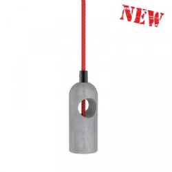 איתמר צילנידר תלוי- 3 מטר כבל בד אדום, בטון אפור