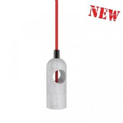 איתמר צילנידר תלוי- 3 מטר כבל בד אדום, בטון לבן