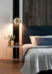 אלסה ELSA מנורת תליה קוטר 22 סמ' 6W LED פעמון פסים זהב פליז