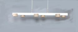 מנורת תלייה NIKO LINEAR 72W WHITE-WOOD