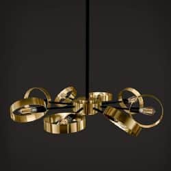 ROSE מנורת תלייה 48W לד BLACK-GOLD