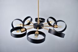 ROSE מנורת תלייה 48W לד BLACK-GOLD