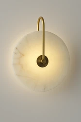 מנורת קיר זהב שיש D25 צלחת