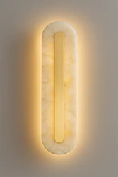 צמוד קיר זהב שיש ספרדי אליפסה D140H500