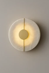 צמוד קיר זהב שיש ספרדי עגול 200D פס באמצע