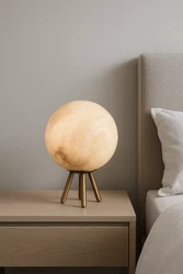 מנורת שולחן זהב שיש ספרדי G9