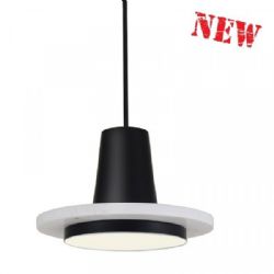 ארט מנורת תליה איתמר כבל 3 מטר, שיש לבן גוף שחור