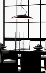 אורטה ORTA עגול תליה 45 סמ' LED 40W שחור+זהב אדום